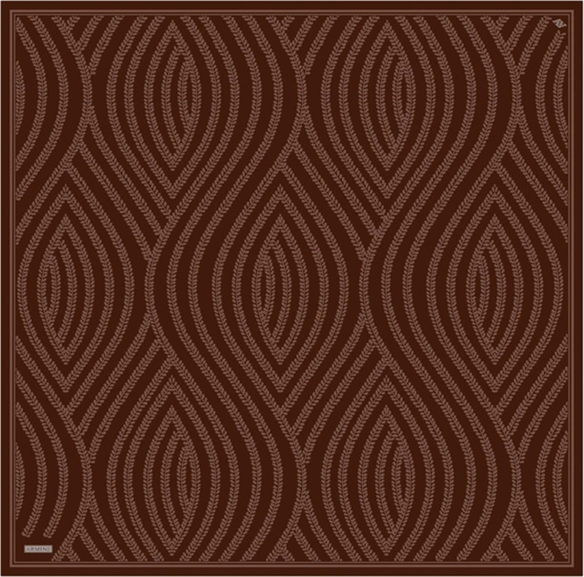 Armine Desenli Saf İpek Twill Eşarp 9351--84