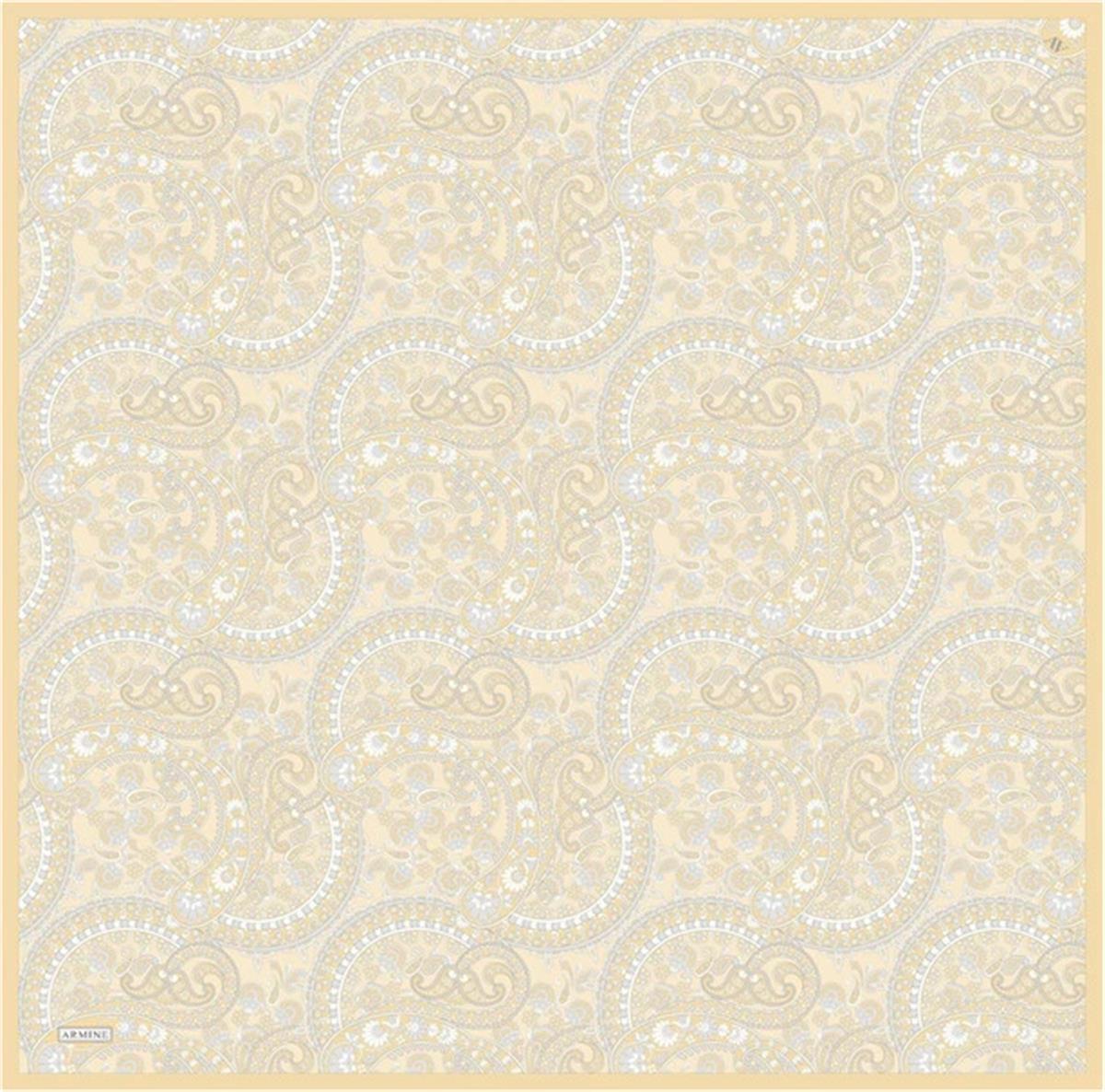 Armine Etnik Desenli Saf İpek Twill Eşarp 9304--53