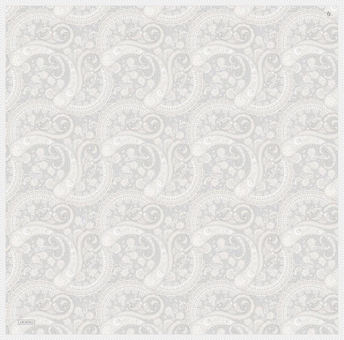 Armine Etnik Desenli Saf İpek Twill Eşarp 9304--84