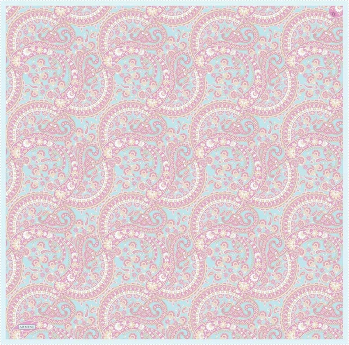 Armine Etnik Desenli Saf İpek Twill Eşarp 9304--31