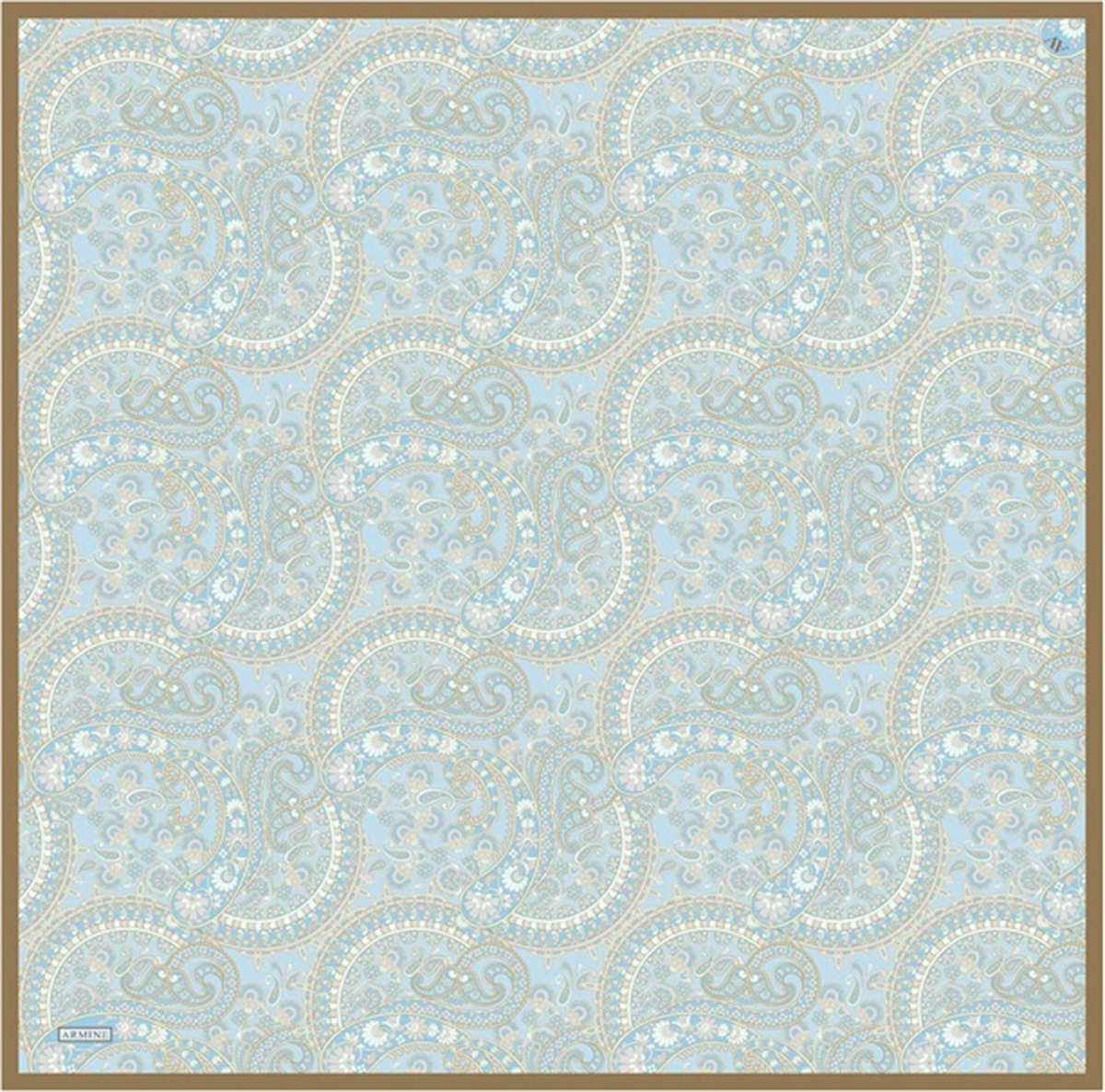 Armine Etnik Desenli Saf İpek Twill Eşarp 9304--09