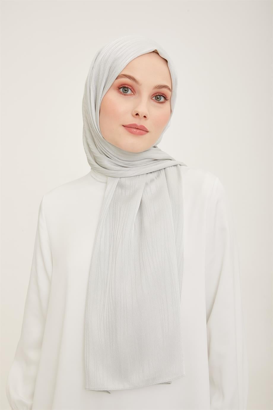 ARMİNE TREND Açık Gri Polyester Şal-21199