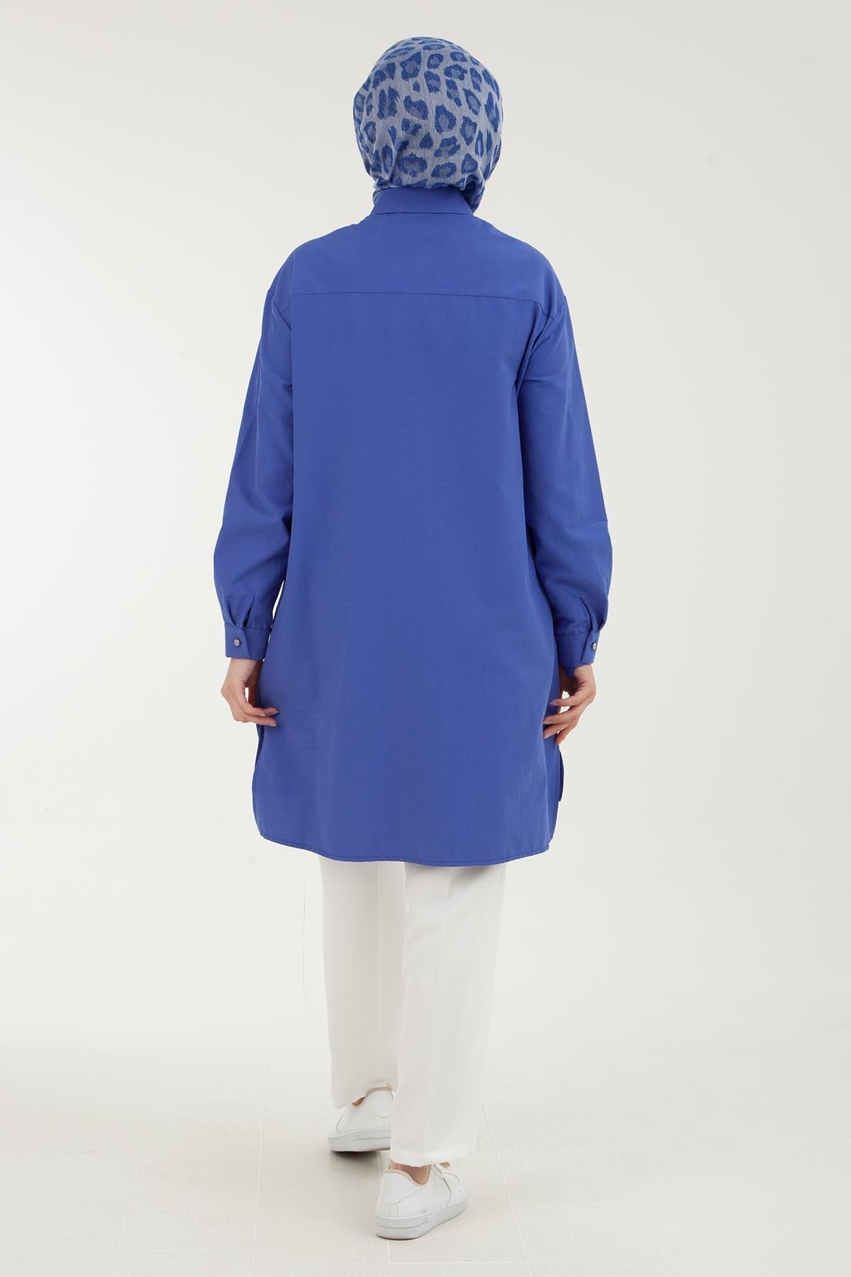 ARMİNE TREND Cebi Taş Detaylı Tunik-Saks 23YT441