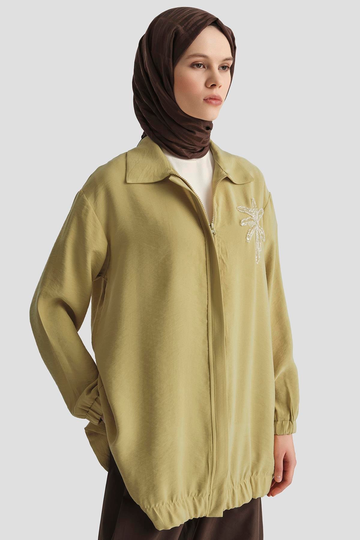ARMİNE TREND Çiçek Desenli Gizli Fermuarlı Tunik-Asit 25YT466