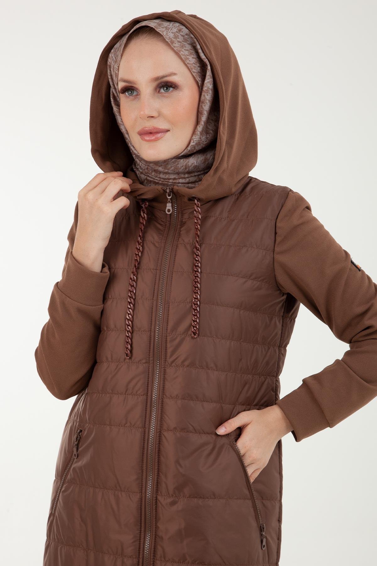 ARMİNE TREND Kapüşonlu Önden Fermuarlı Kapitone Kap-Taba 22KTZ512-9