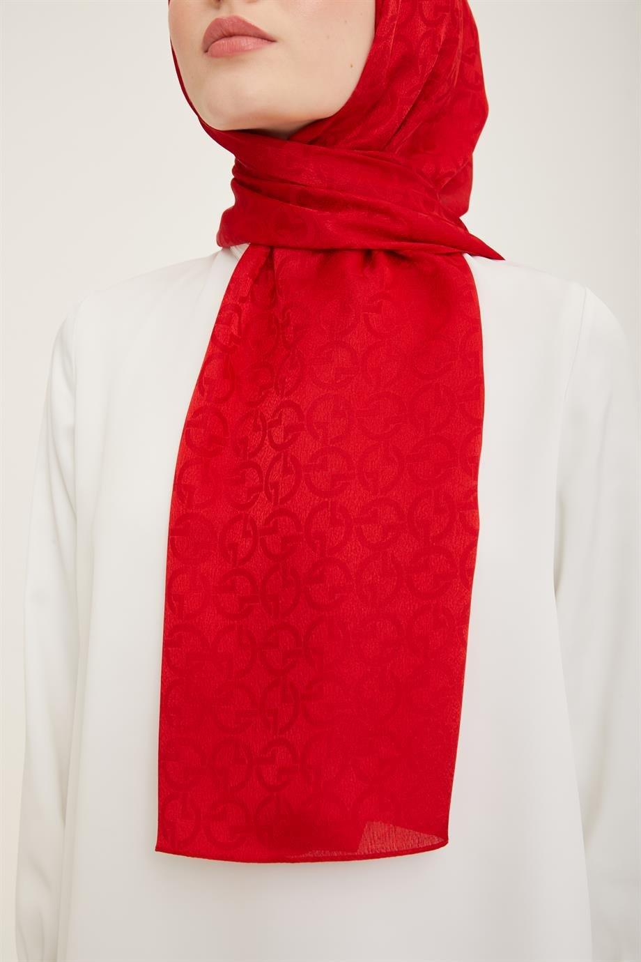 ARMİNE TREND Kırmızı Polyester Şal-21096