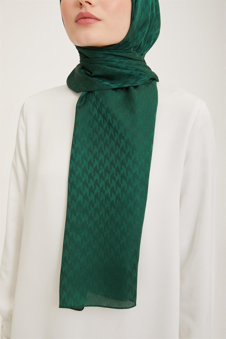 ARMİNE TREND Koyu Yeşil Polyester Şal-22016