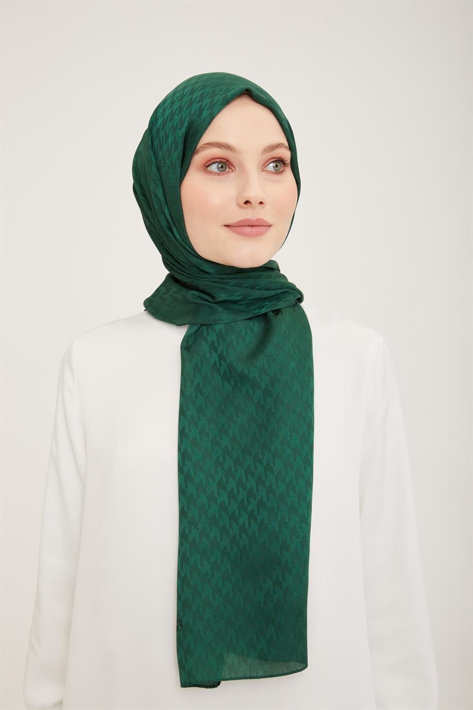 ARMİNE TREND Koyu Yeşil Polyester Şal-22016