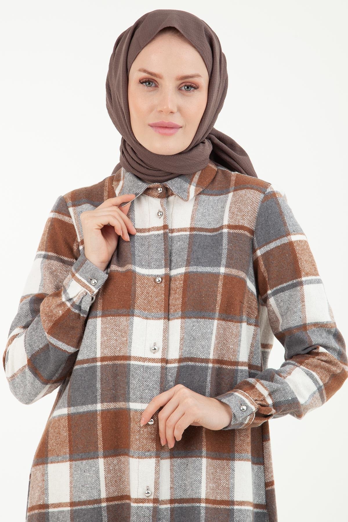 ARMİNE TREND Oduncu Model Tunik-Taba 23KT410