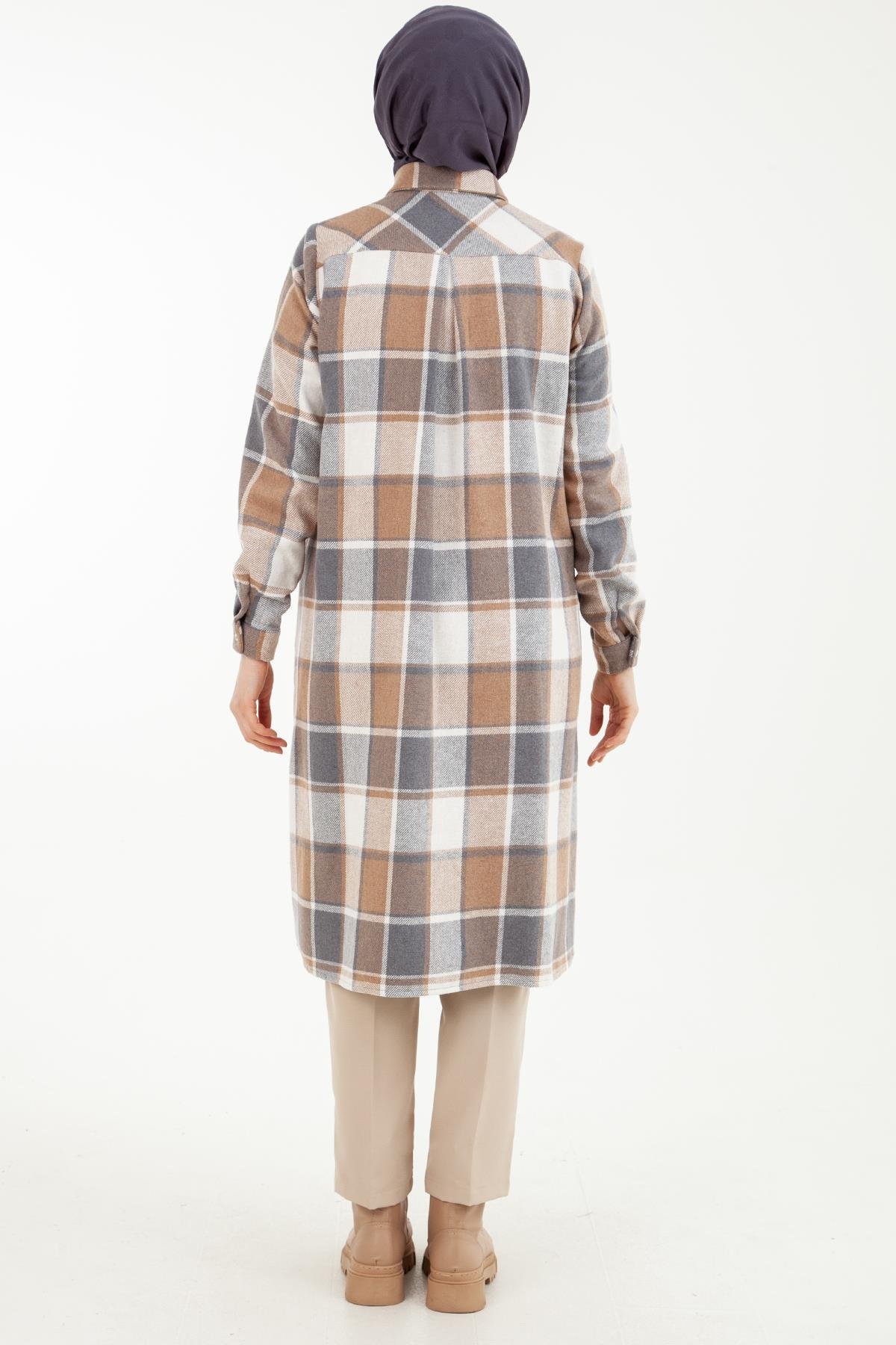 ARMİNE TREND Oduncu Model Tunik-Vizon 23KT410