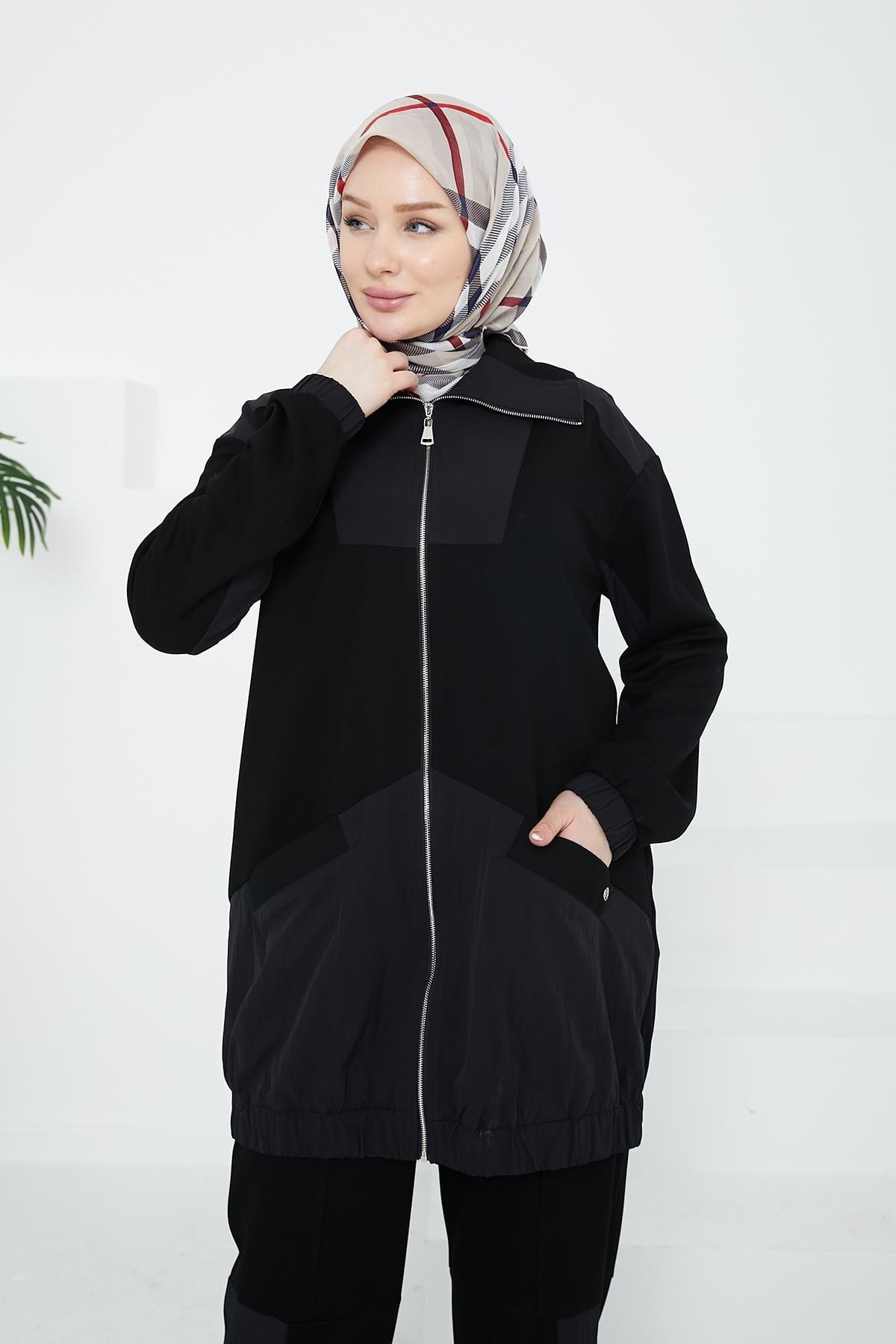 ARMİNE TREND Pantolonlu İkili Takım-Siyah 24KT635