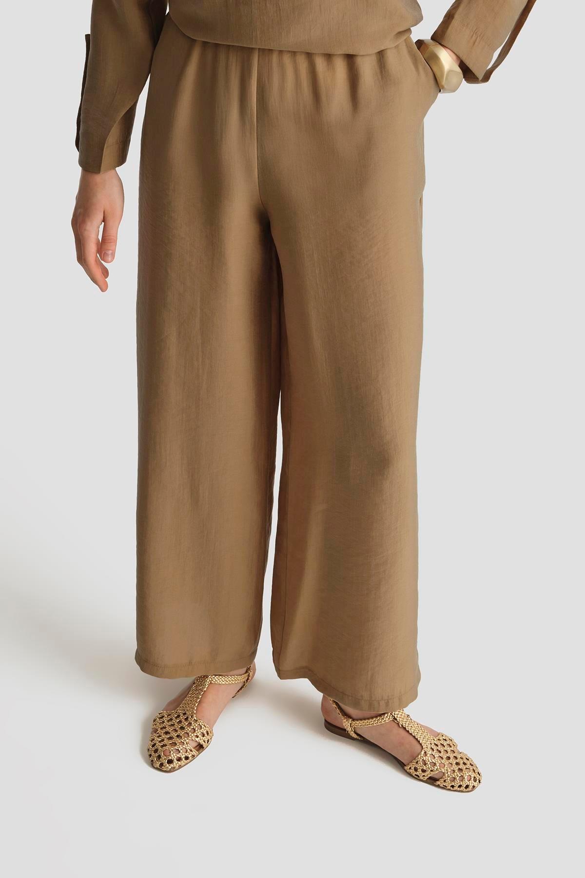 ARMİNE TREND Salaş Kesim Pantolonlu İkili Takım-Camel 25YT6140