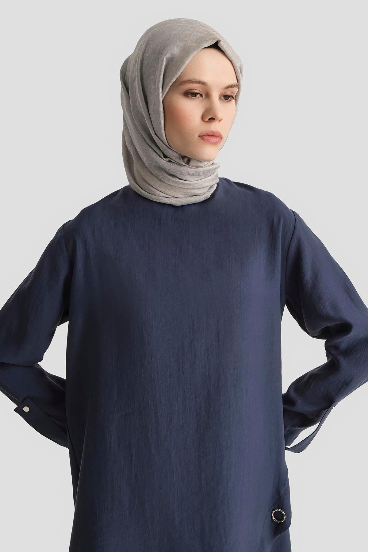 ARMİNE TREND Salaş Kesim Pantolonlu İkili Takım-Lacivert 25YT6140