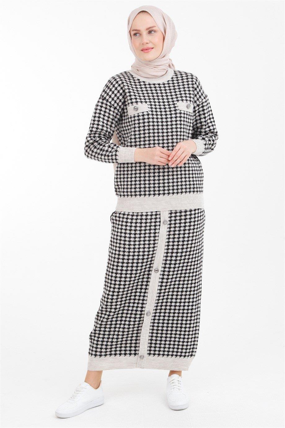 ARMİNE TREND Takım 22KD4214-Taş
