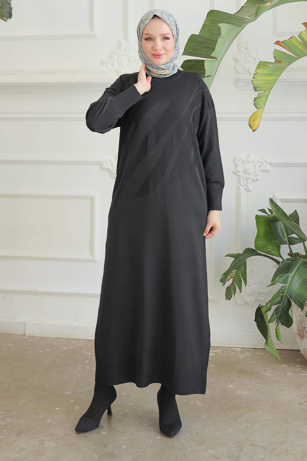 ARMİNE TREND Triko Takım-Siyah 24KTD900