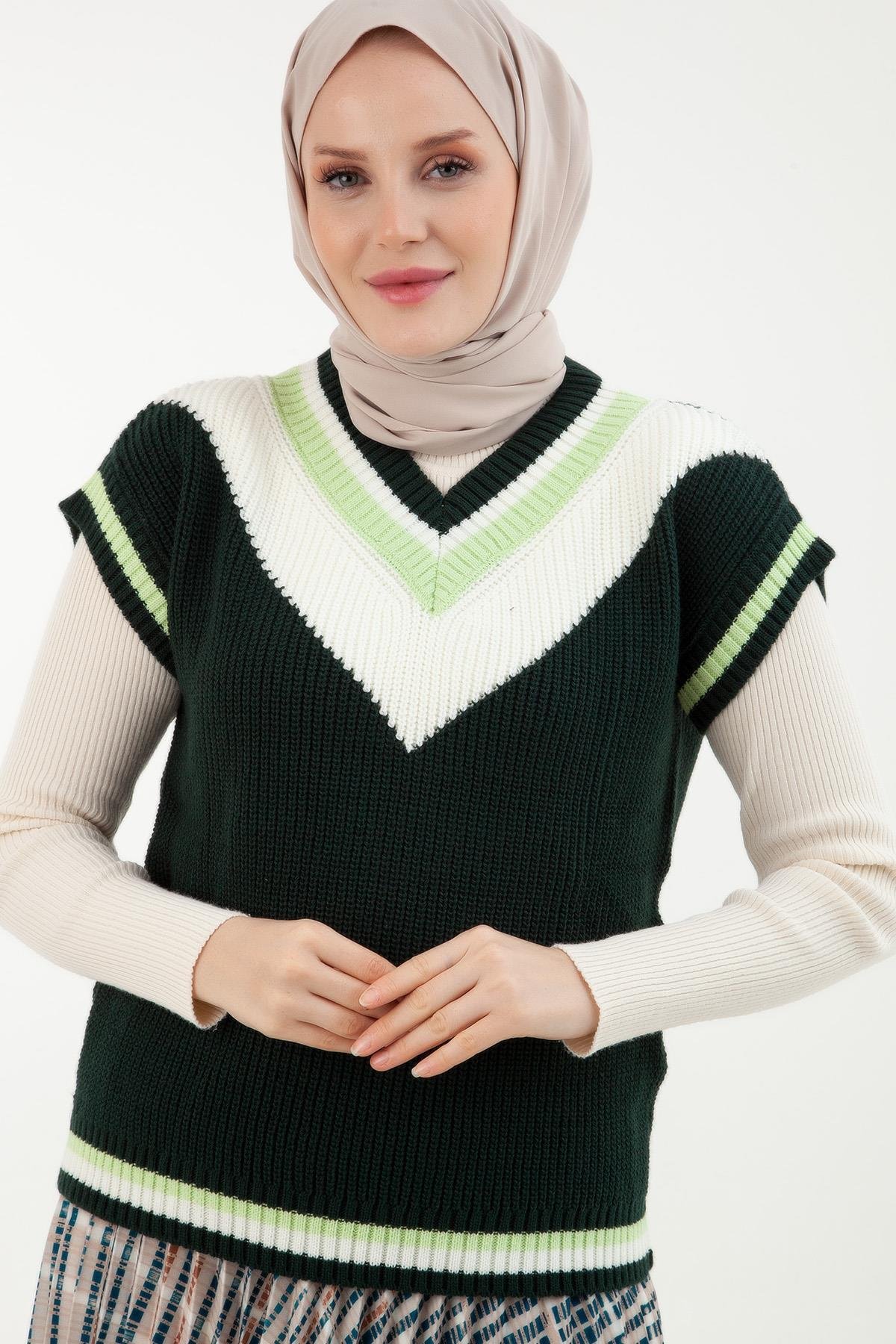 ARMİNE TREND V Yaka Süveter-Nefti 22KD4212