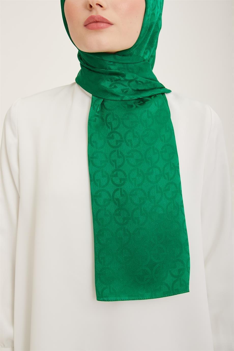 ARMİNE TREND Yeşil Polyester Şal-21149