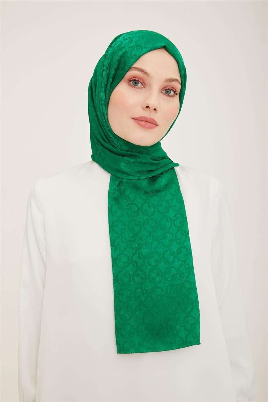 ARMİNE TREND Yeşil Polyester Şal-21149