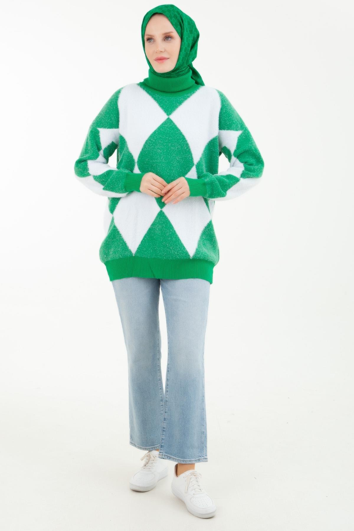 Armine Tunik 22KD4235-Yeşil