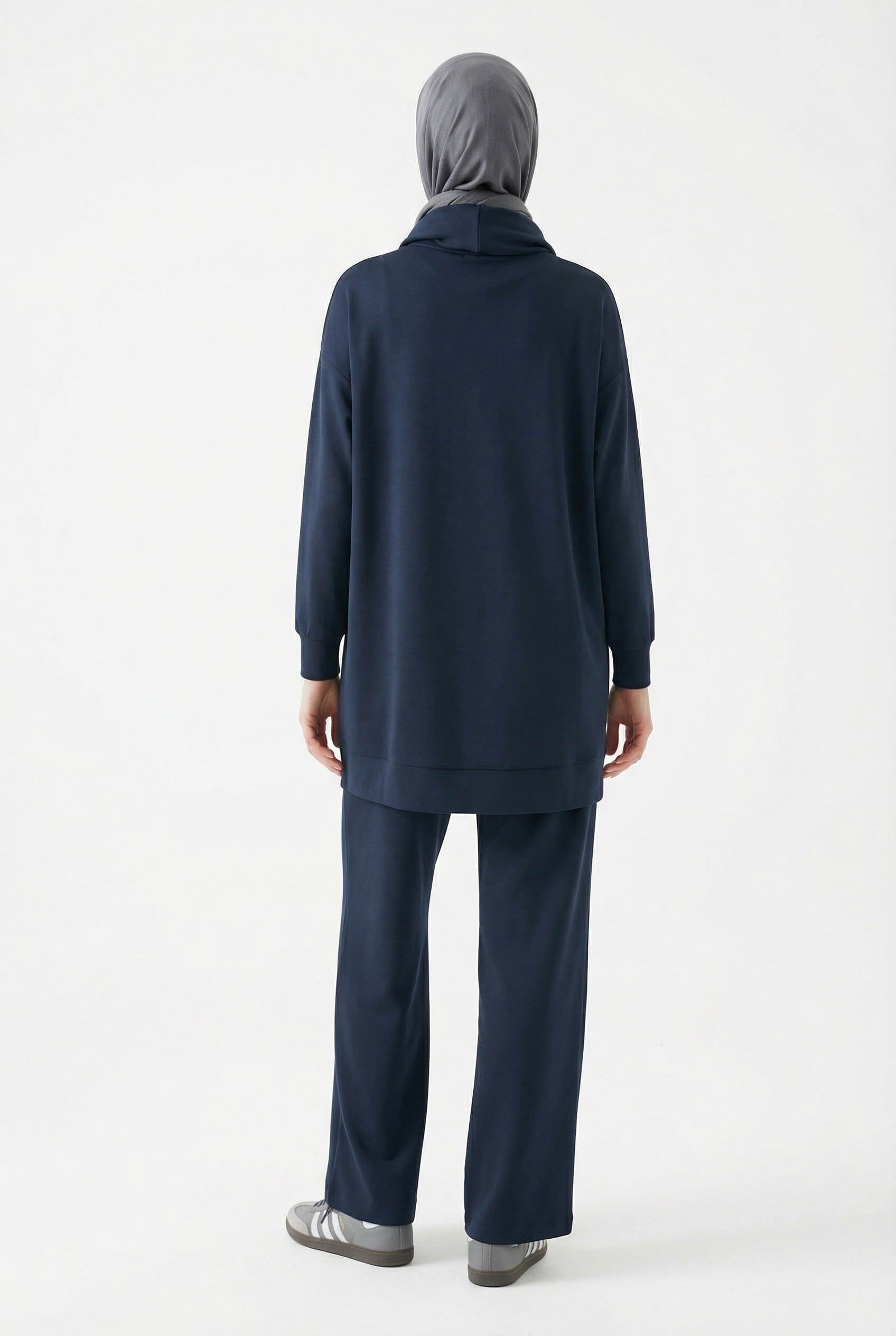 Armine Trend 25KT631 Şerit Detaylı Lacivert Pantolonlu Takım