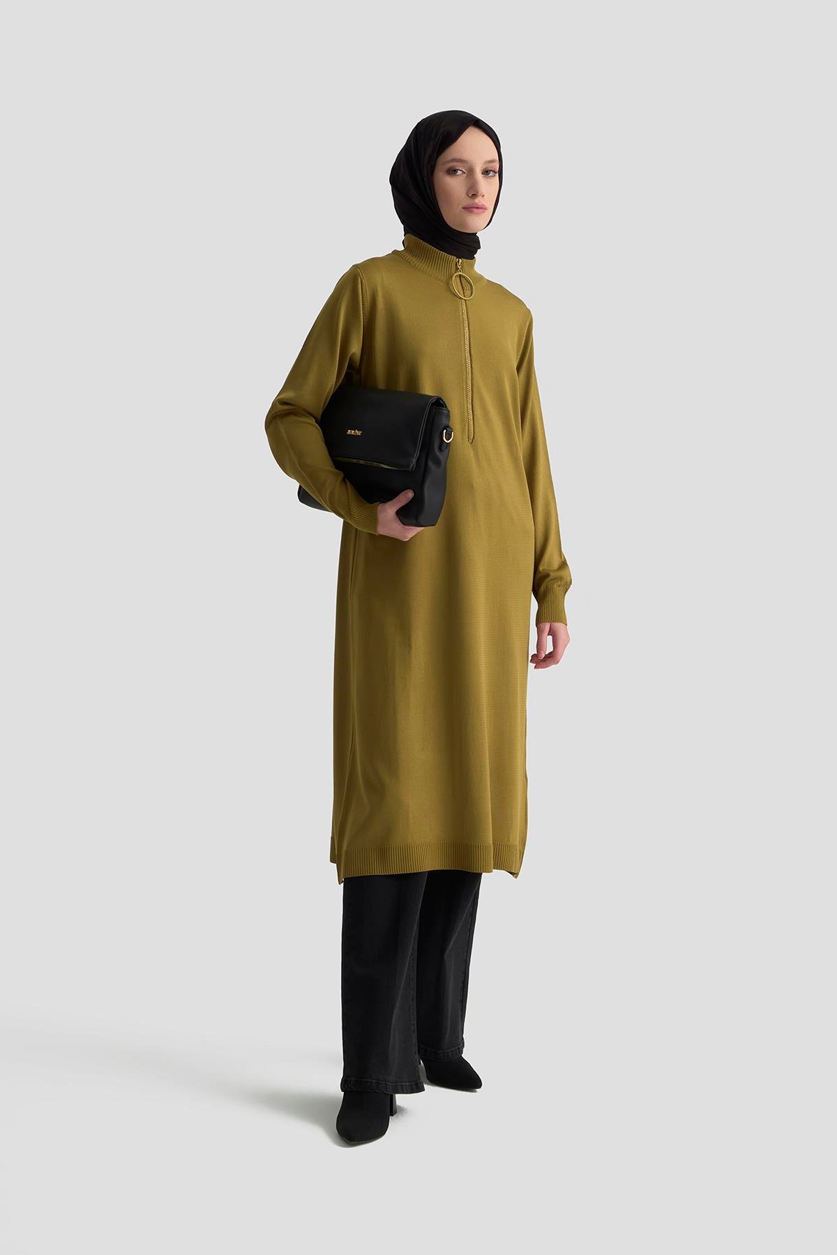Armine Trend Yağ Yeşili Tunik 25YTD4113