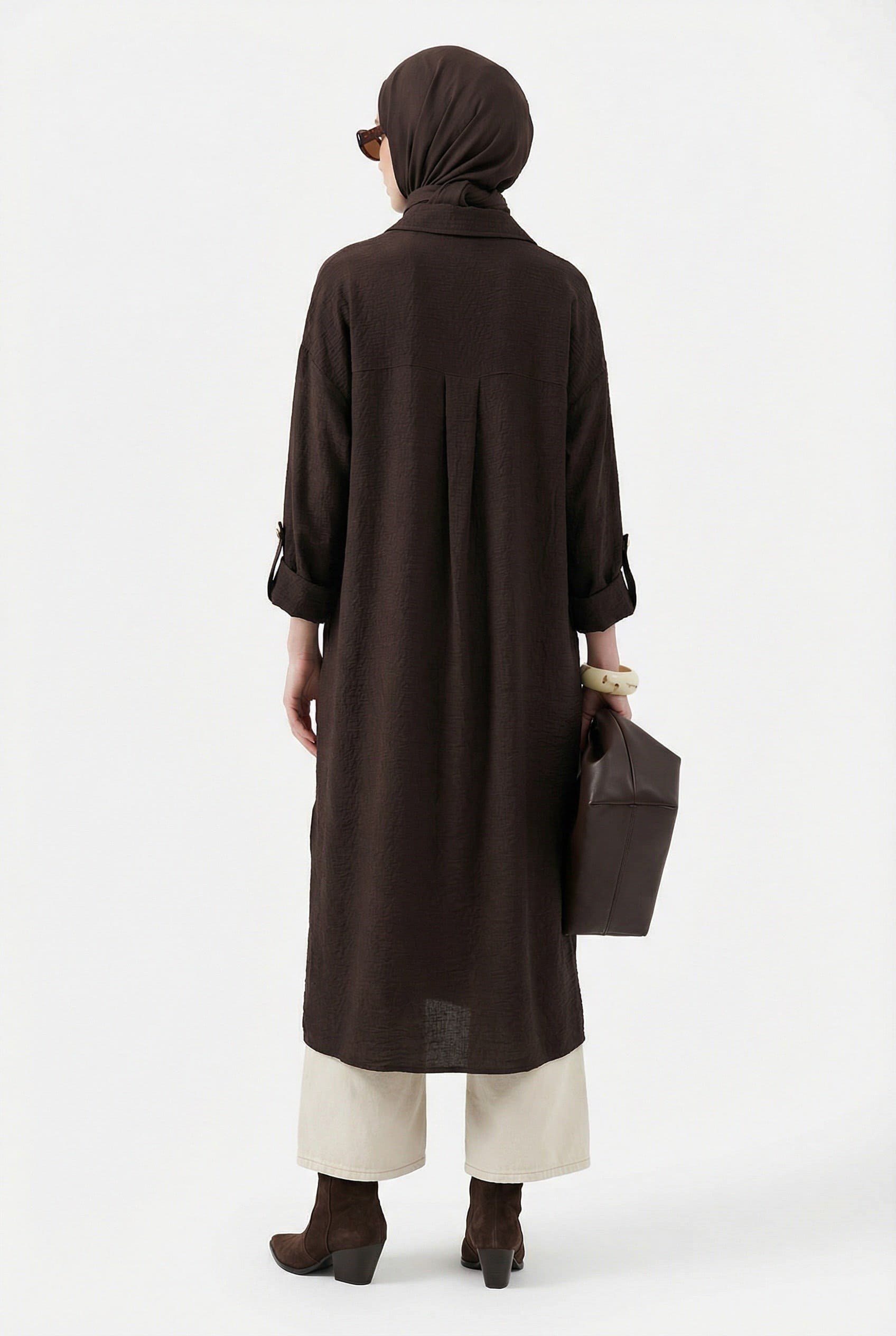 Armine Trend 26YT402 Tek Düğme Detaylı Kap Kahverengi 