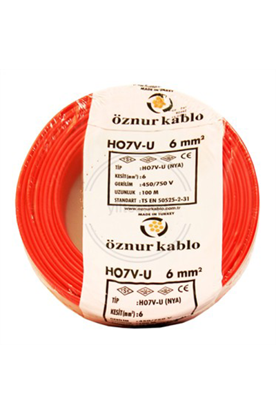 OZN-NYAF(1x6mm²)-KRZÖznur NYAF 1x6mm² Kırmızı Renk Kablo
