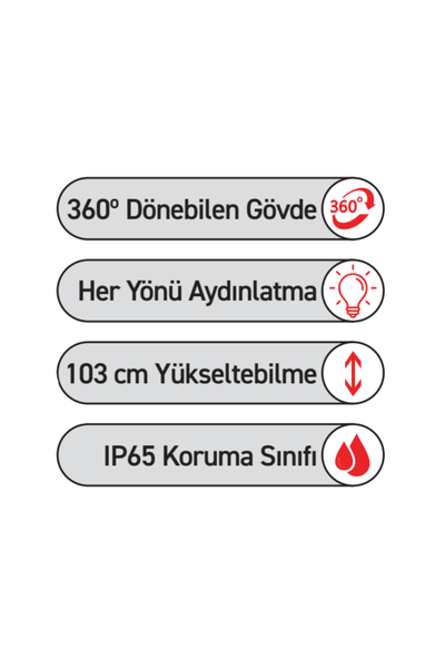 AC62-05092ACK Şarj Edilebilir Taşınabilir Led Projectör CCT 50W
