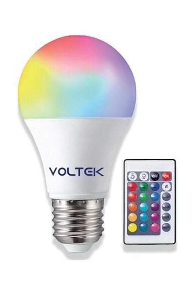 VLB01065RGB9W - RGB Led Ampul E279W - RGB Led Ampul E27 | Voltek{ubercoelektromarket}