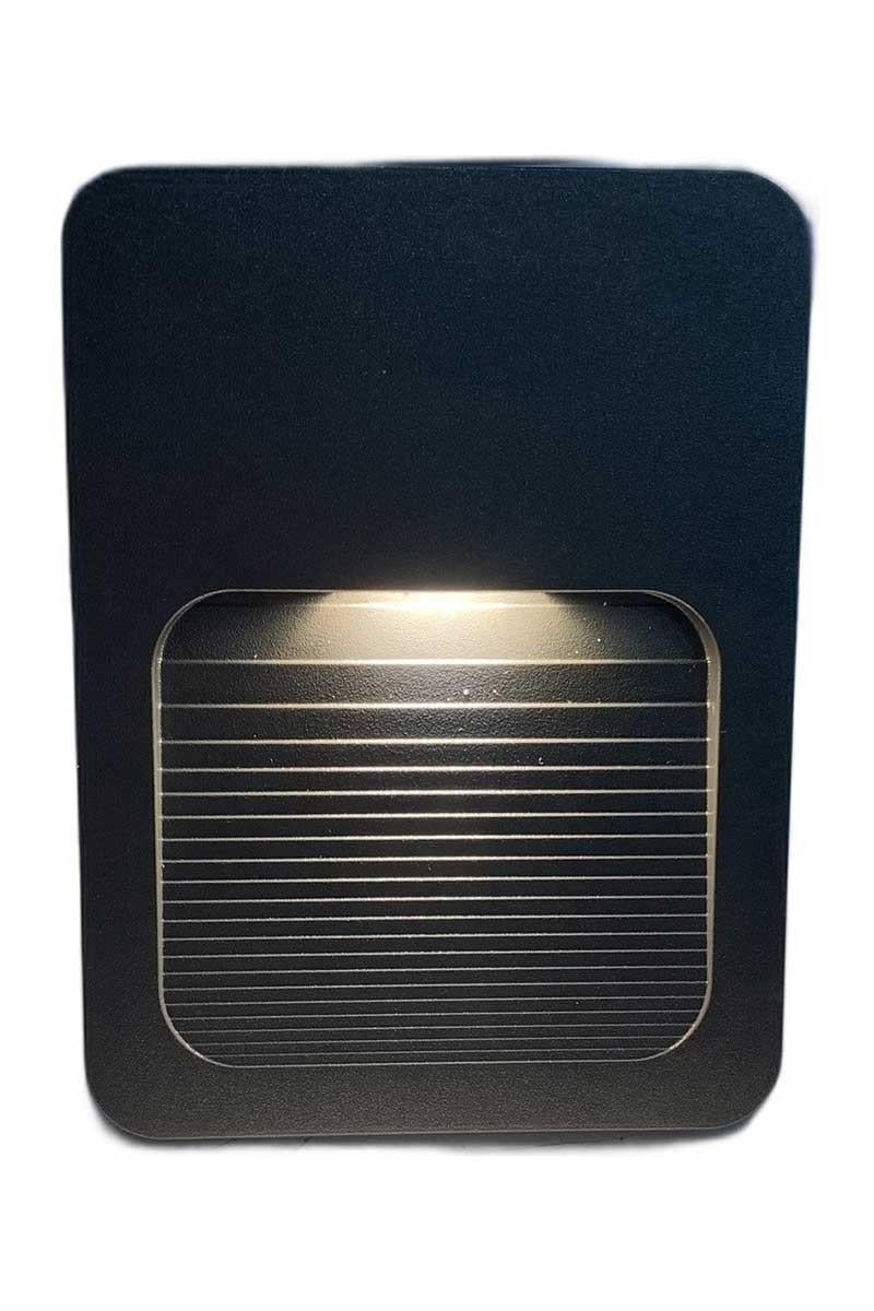 ACK AH07-01401 Avva 3000K Günışığı 2W Siyah Kasa Led Duvar Armatürü