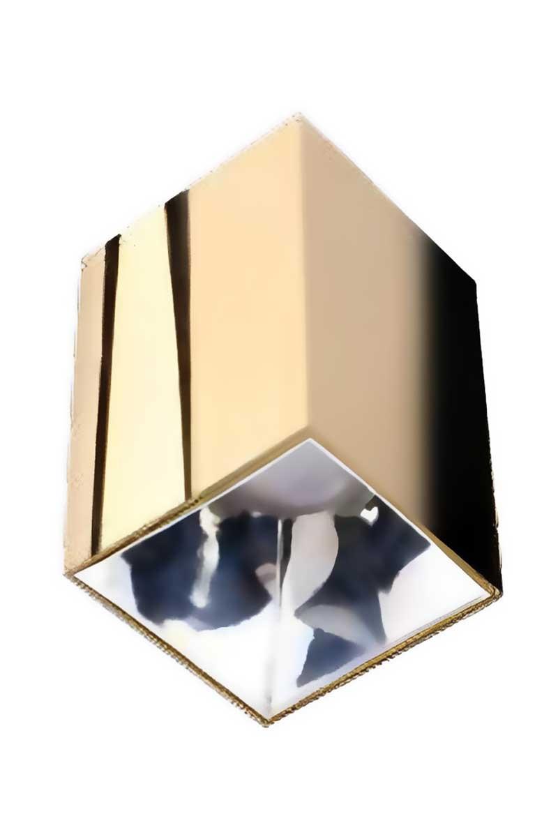ACK AH12-07556 Parlak Krom Reflektör Kare Gold Kasa Sıva Üstü Dekoratif Armatür