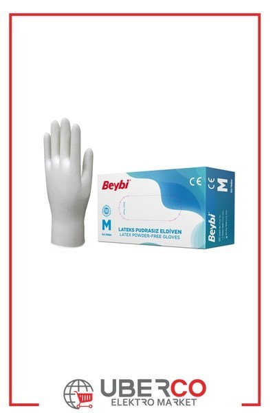 DKVWZ579 L-KTBeybi Lateks Pudrasız Eldiven 100'lük Kutu Kutu - LBeybi Lateks Pudrasız Eldiven 100lük Kutu Kutu - L{ubercoelektromarket}