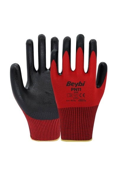Q5MGLWA7L3 10-CT-GR-SYBeybi PN11 Polyester Örme Nitril Eldiven NO: 10 - Çift - Gri\SiyahBeybi PN11 Polyester Örme Nitril Eldiven NO: 10 - Çift{ubercoelektromarket}