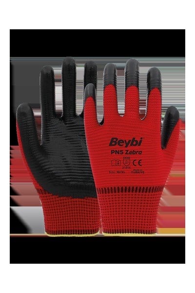 DEHPQVY9 9-CT-MV-SYBeybi PN5 Zebra Polyester Örme Nitril Eldiven Çift - NO: 9 - Mavi\SiyahBeybi PN5 Zebra Polyester Örme Nitril Eldiven Çift - NO: 9{ubercoelektromarket}