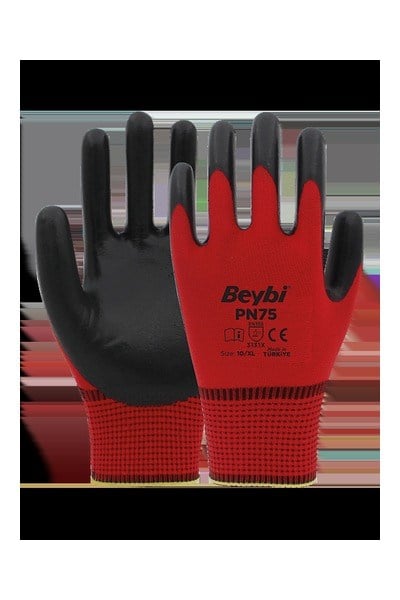 KMNPRYZ8 10-CT-KRBeybi PN75 Polyester Örme Nitril Eldiven NO: 10 - Kırmızı - ÇiftBeybi PN75 Polyester Örme Nitril Eldiven NO: 10 - Kırmızı - Çift{ubercoelektromarket}
