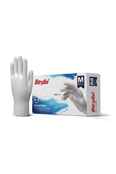 SFSDFDF L-KTBeybi Pudrasız Beyaz Nitril Eldiven - 100'lük Kutu L - KutuBeybi Pudrasız Beyaz Nitril Eldiven - 100lük Kutu L - Kutu{ubercoelektromarket}