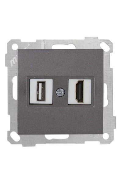 2100 459 0195Candela Mek+Tuş 1*USB/1*Hdmı Priz - FümeCandela Mek+Tuş 1*USB-1*Hdmı Priz - Füme | MUTLUSAN{ubercoelektromarket}