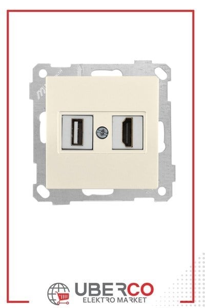 2100 459 0102Candela Mek+Tuş 1*USB/1*Hdmı Priz - KremCandela Mek+Tuş 1*USB-1*Hdmı Priz - Krem | MUTLUSAN{ubercoelektromarket}
