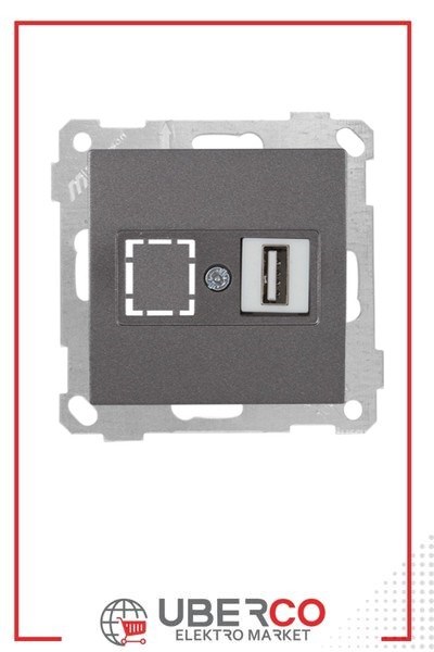 2100 455 0195Candela Mek+Tuş 1*USB Priz - FümeCandela Mek+Tuş 1*USB Priz - Füme | MUTLUSAN{ubercoelektromarket}