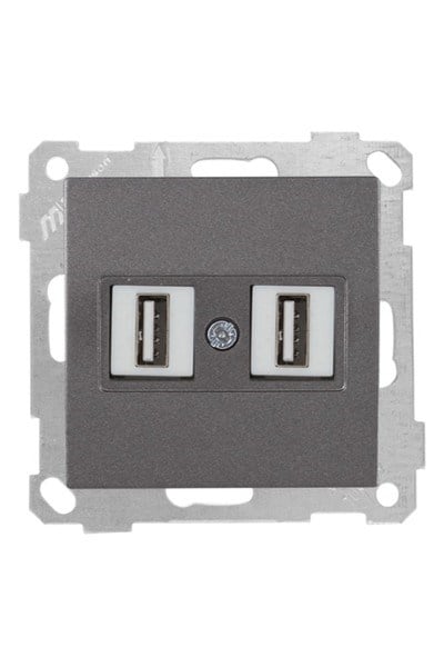 2100 456 0195Candela Mek+Tuş 2*USB Priz - FümeCandela Mek+Tuş 2*USB Priz - Füme | MUTLUSAN{ubercoelektromarket}