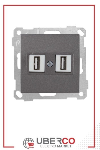 2100 456 0195Candela Mek+Tuş 2*USB Priz - FümeCandela Mek+Tuş 2*USB Priz - Füme | MUTLUSAN{ubercoelektromarket}