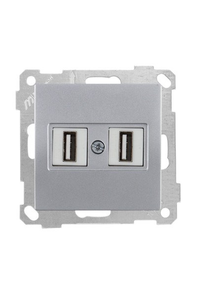 2100 456 0182Candela Mek+Tuş 2*USB Priz - İnoxCandela Mek+Tuş 2*USB Priz - İnox | MUTLUSAN{ubercoelektromarket}