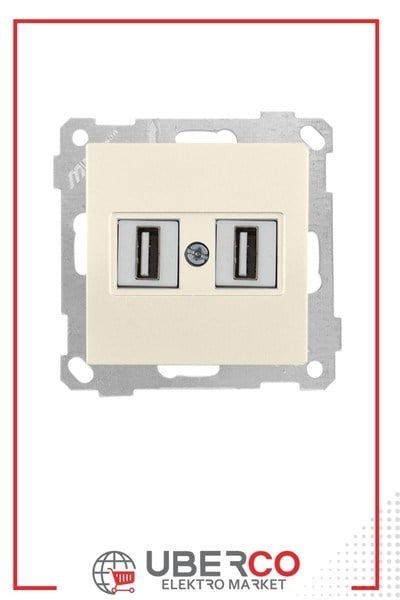 2100 456 0102Candela Mek+Tuş 2*USB Priz - KremCandela Mek+Tuş 2*USB Priz - Krem | MUTLUSAN{ubercoelektromarket}