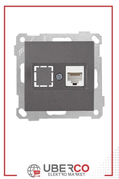 2100 140 0195Candela Mek+Tuş Data Prizi 1*Rj45 (Cat6) - FümeCandela Mek+Tuş Data Prizi 1*Rj45 (Cat6) - Füme | MUTLUSAN{ubercoelektromarket}