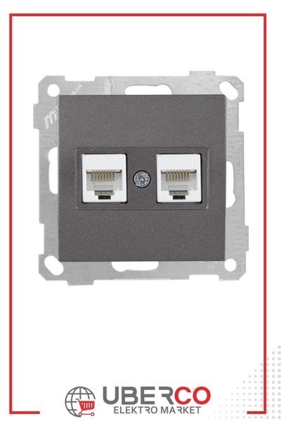 2100 138 0195Candela Mek+Tuş Data Prizi 2*Rj45 (Cat5E) - FümeCandela Mek+Tuş Data Prizi 2*Rj45 (Cat5E) - Füme | MUTLUSAN{ubercoelektromarket}