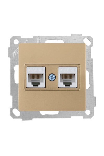 2100 138 0180Candela Mek+Tuş Data Prizi 2*Rj45 (Cat5E) - Antik AltınCandela Mek+Tuş Data Prizi 2*Rj45 (Cat5E) - Antik Altın{ubercoelektromarket}