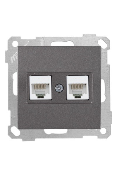 2100 138 0195Candela Mek+Tuş Data Prizi 2*Rj45 (Cat5E) - FümeCandela Mek+Tuş Data Prizi 2*Rj45 (Cat5E) - Füme | MUTLUSAN{ubercoelektromarket}