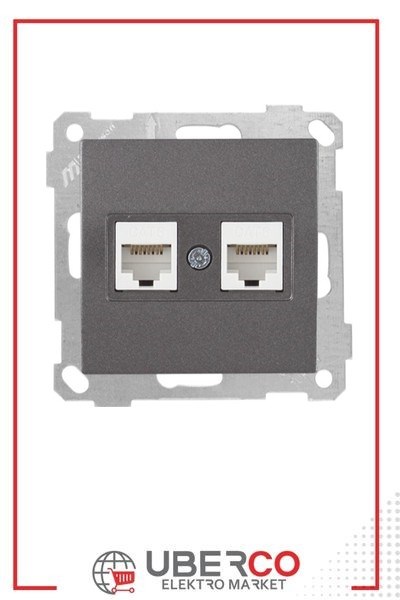 2100 141 0195Candela Mek+Tuş Data Prizi 2*Rj45 (Cat6) - FümeCandela Mek+Tuş Data Prizi 2*Rj45 (Cat6) - Füme | MUTLUSAN{ubercoelektromarket}