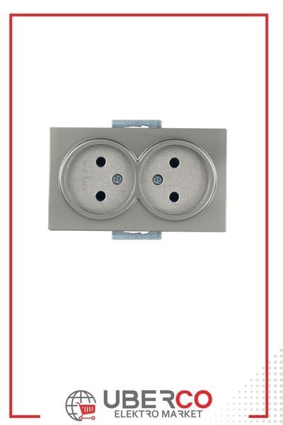 2100 201 0283Candela Mek+Tuş İkili Topraksız Priz Porselen - TitanyumCandela Mek+Tuş İkili Topraksız Priz Porselen - Titanyum{ubercoelektromarket}