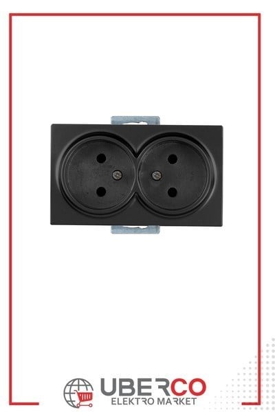 2100 201 0284Candela Mek+Tuş İkili Topraksız Priz Porselen - SiyahCandela Mek+Tuş İkili Topraksız Priz Porselen - Siyah |{ubercoelektromarket}